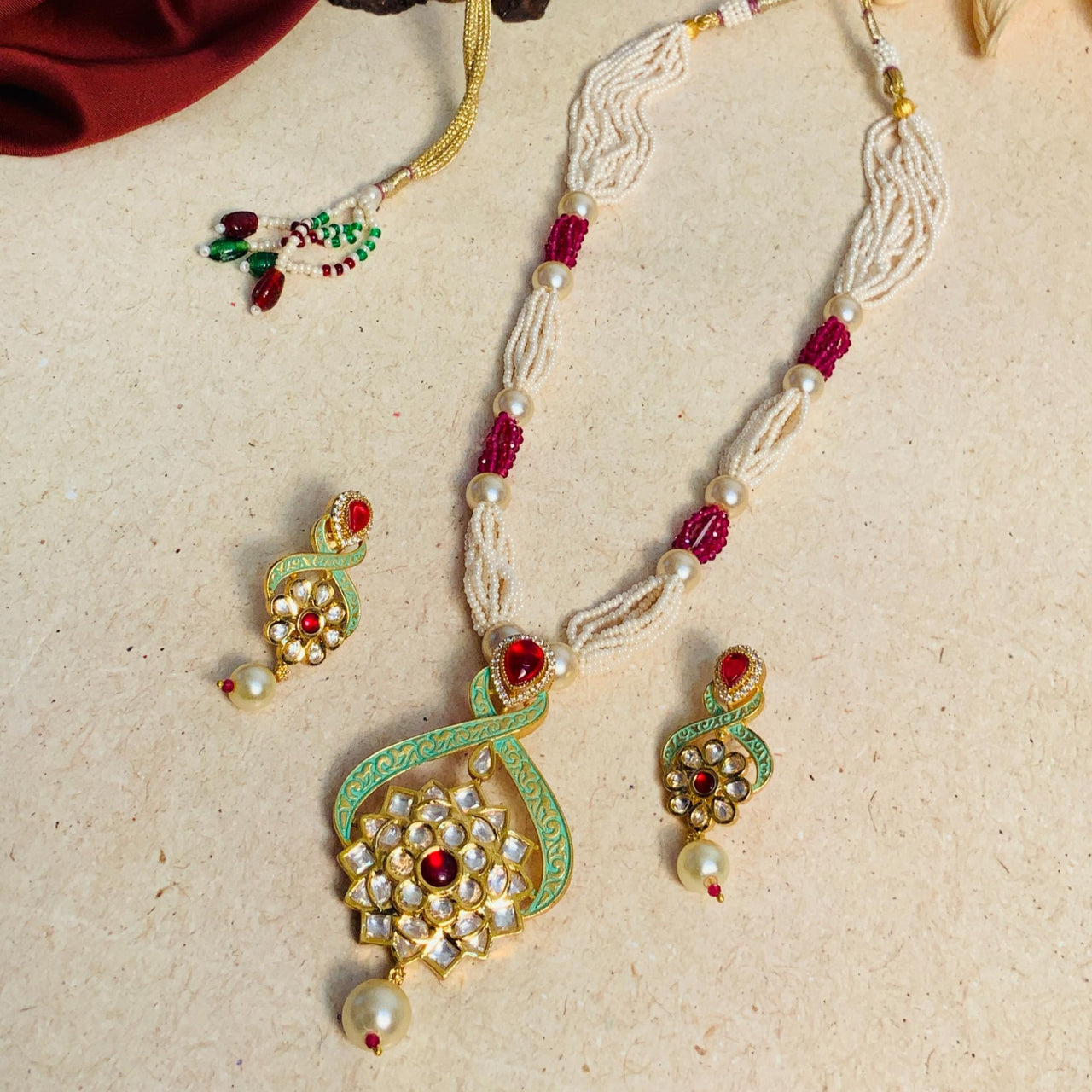 Kundan Necklace & Earring 