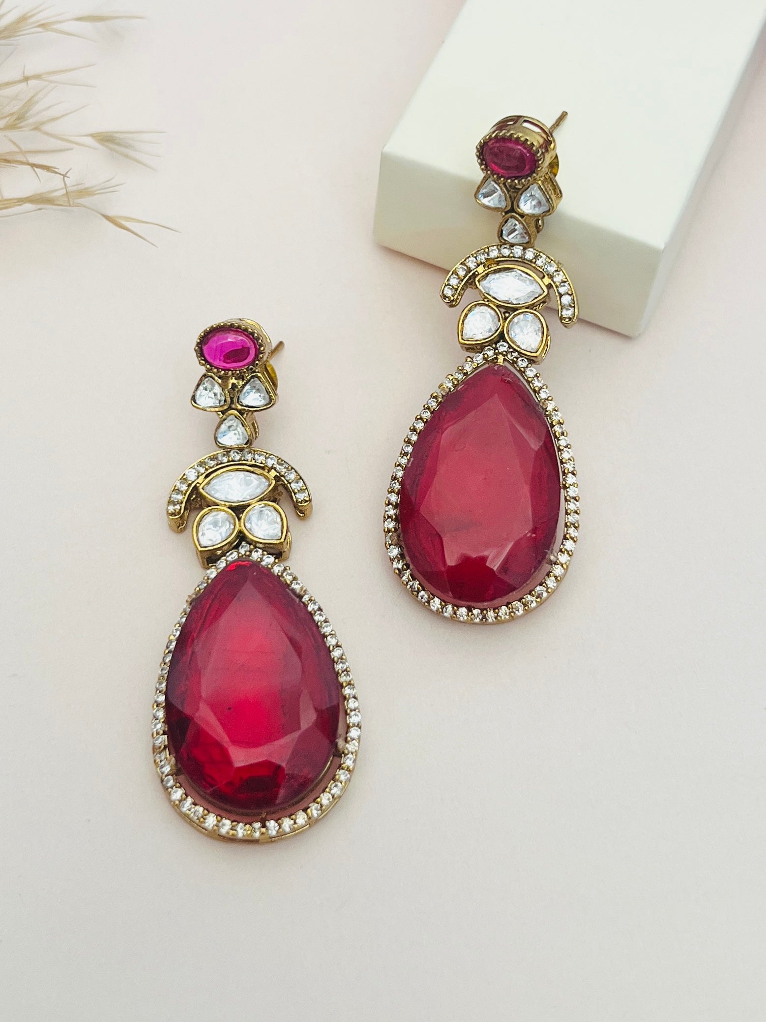 Royal Multicolor Stone Statement Necklace Set