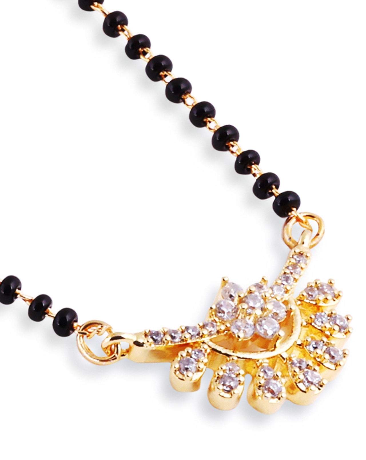 Elegant Diamond Blackbead Mangalsutra - Abdesignsjewellery