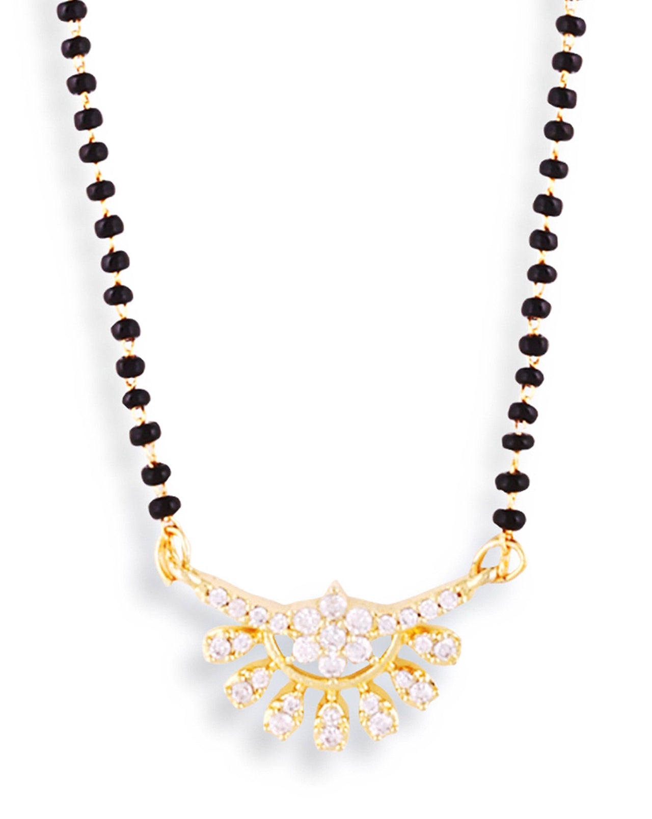 Elegant Diamond Blackbead Mangalsutra - Abdesignsjewellery