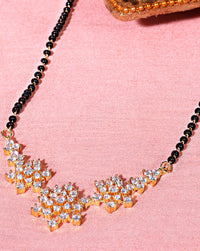 Thumbnail for Gold Plated American Diamond Flower Mangalsutra - Abdesignsjewellery