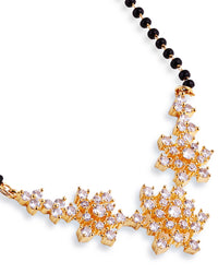 Thumbnail for Gold Plated American Diamond Flower Mangalsutra - Abdesignsjewellery