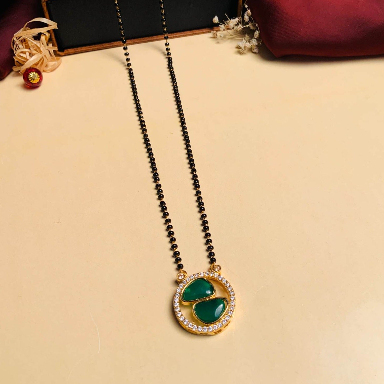 Elegant Mother Pearl Gold Plated Mangalsutra - Abdesignsjewellery