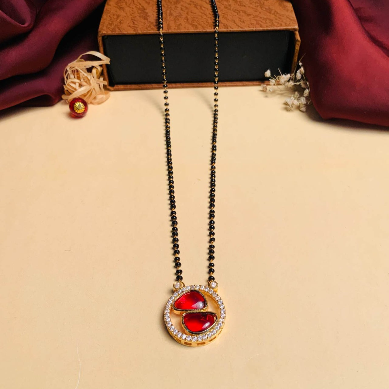 Elegant Mother Pearl Gold Plated Mangalsutra - Abdesignsjewellery