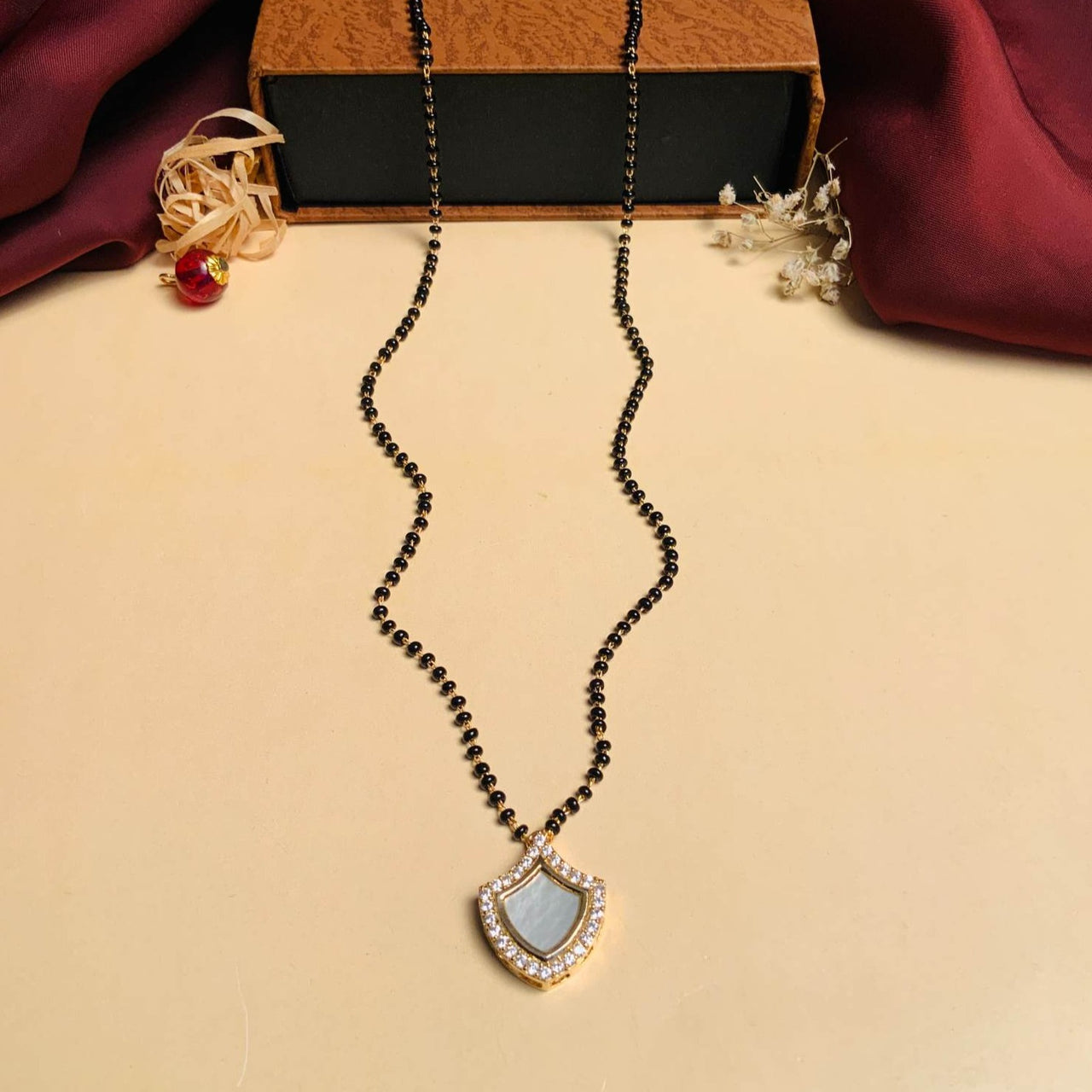 Beautiful Mother Pearl Gold Plated Mangalsutra