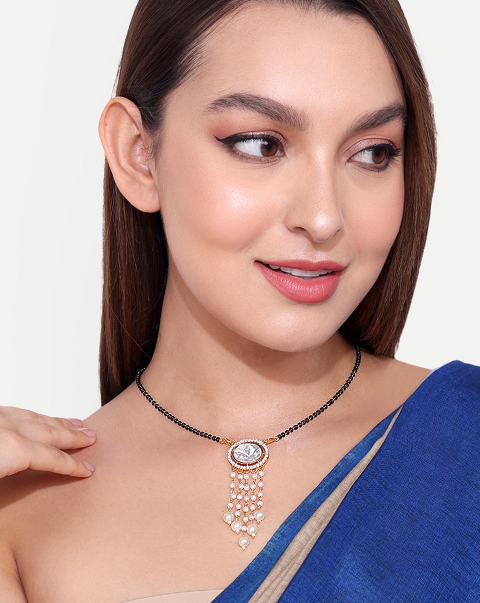 Enthralling Gold Polki Kundan Mangalsutra - Abdesignsjewellery