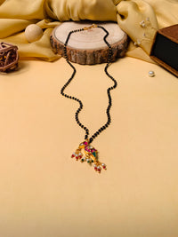 Thumbnail for Finely Crafted Gold Plated Pachi Kundan Pearl Drop Mangalsutra