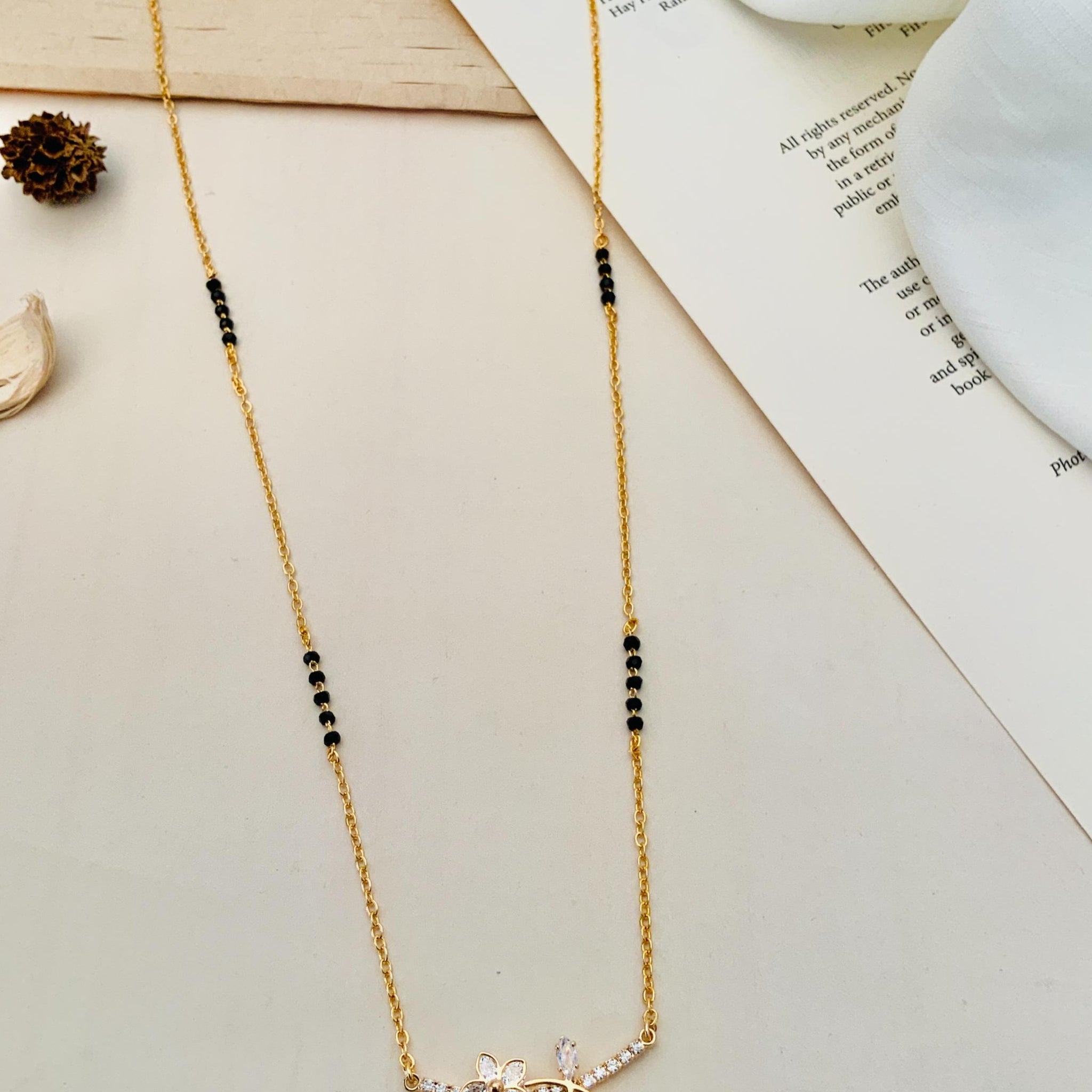 Gold Plated American Diamond Mangalsutra