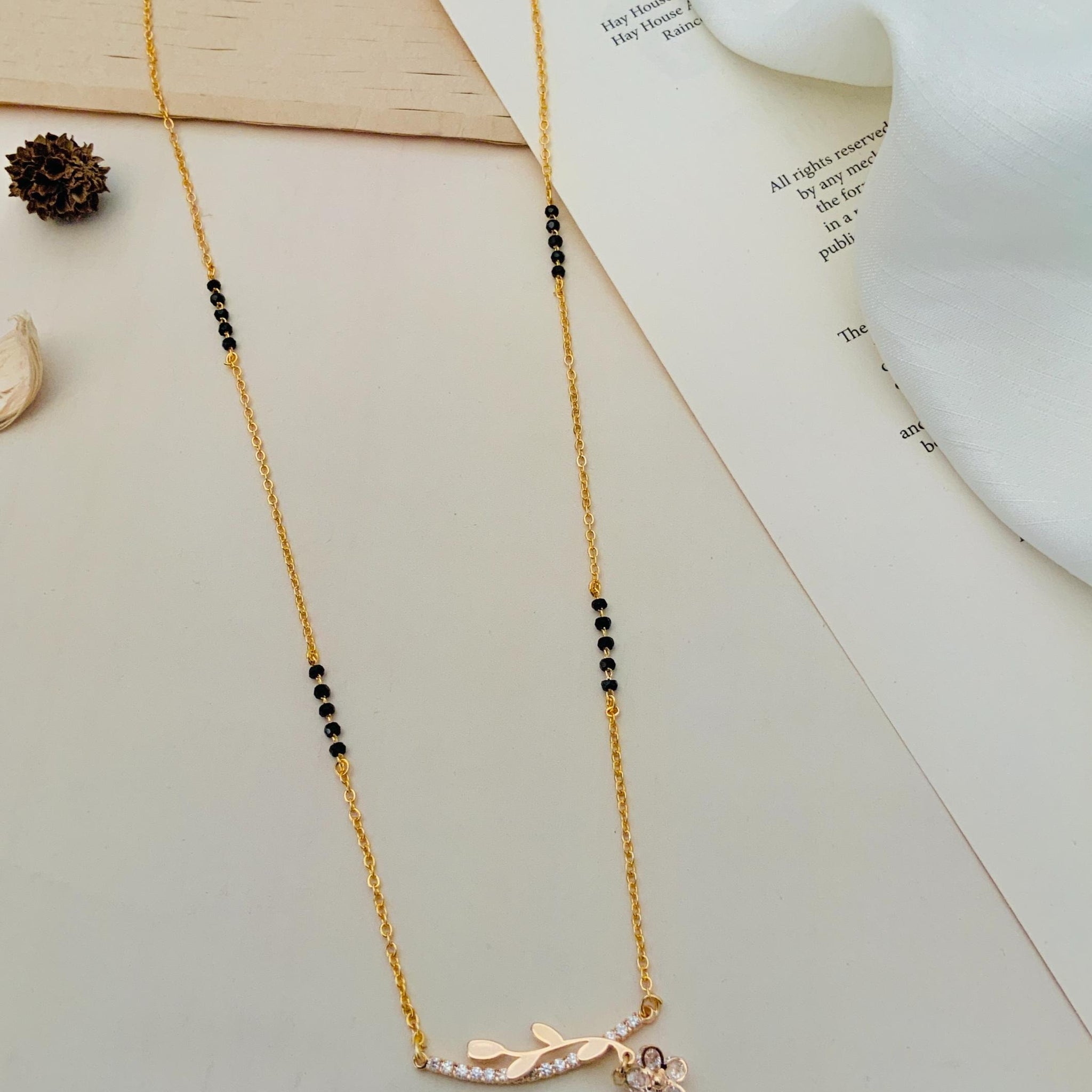 Gold Plated American Diamond Mangalsutra