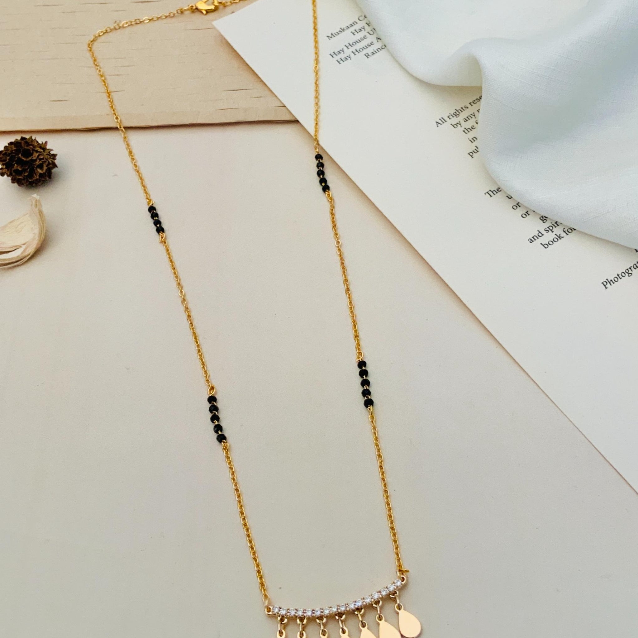 Gold Plated American Diamond Mangalsutra