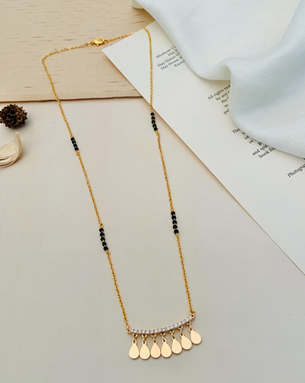 Gold Plated American Diamond Mangalsutra