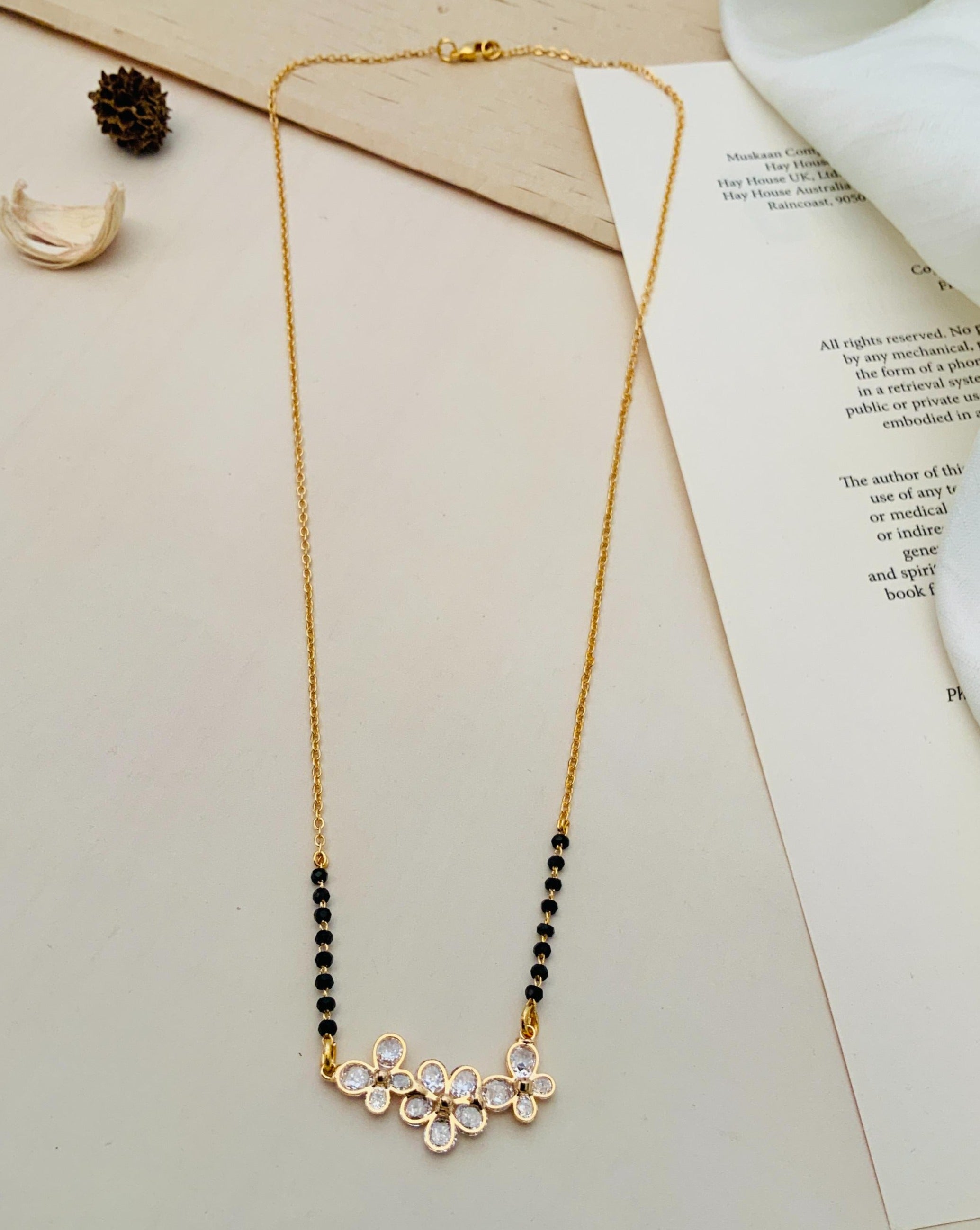 Flower Mangalsutra For Women 