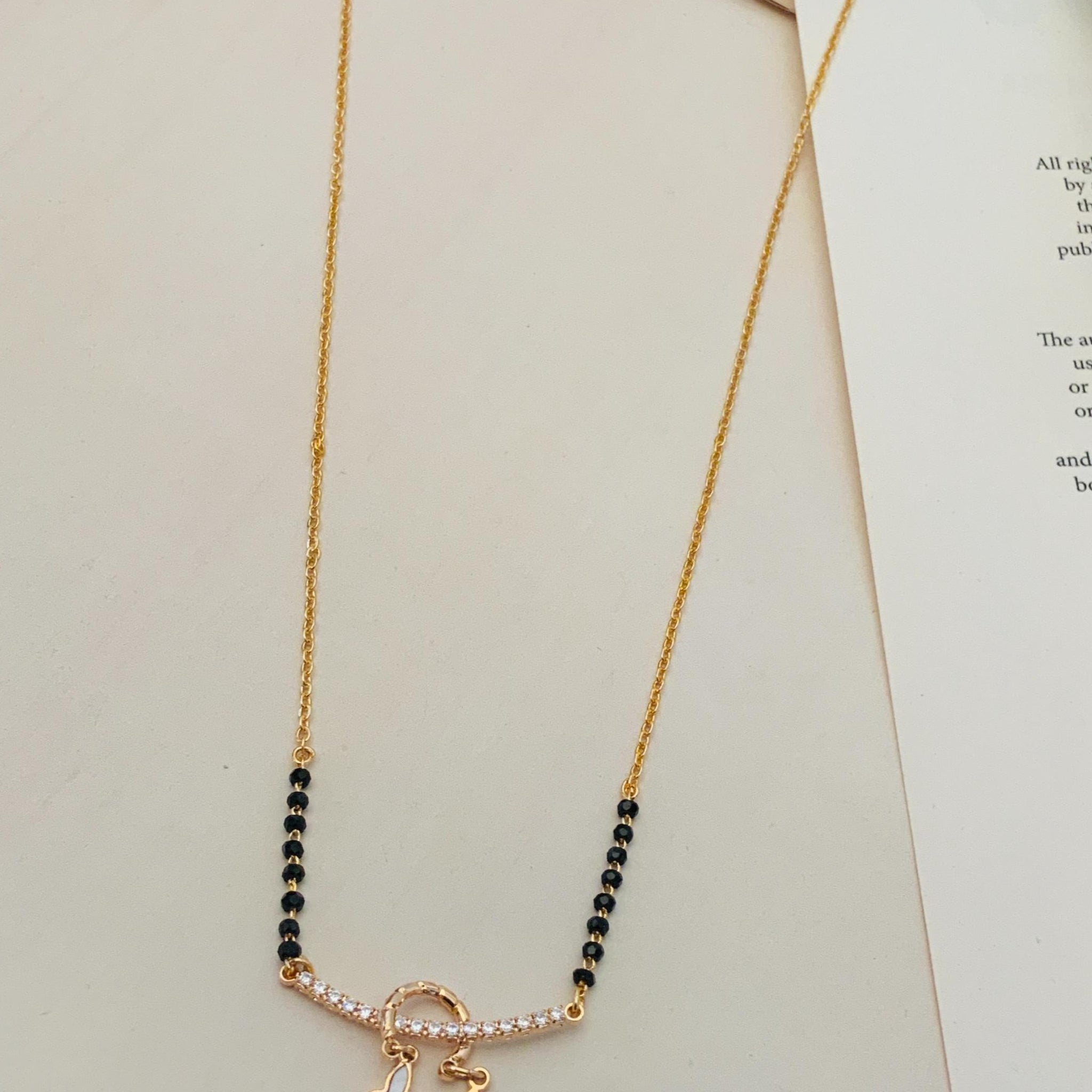 Gold Plated American Diamond Mangalsutra