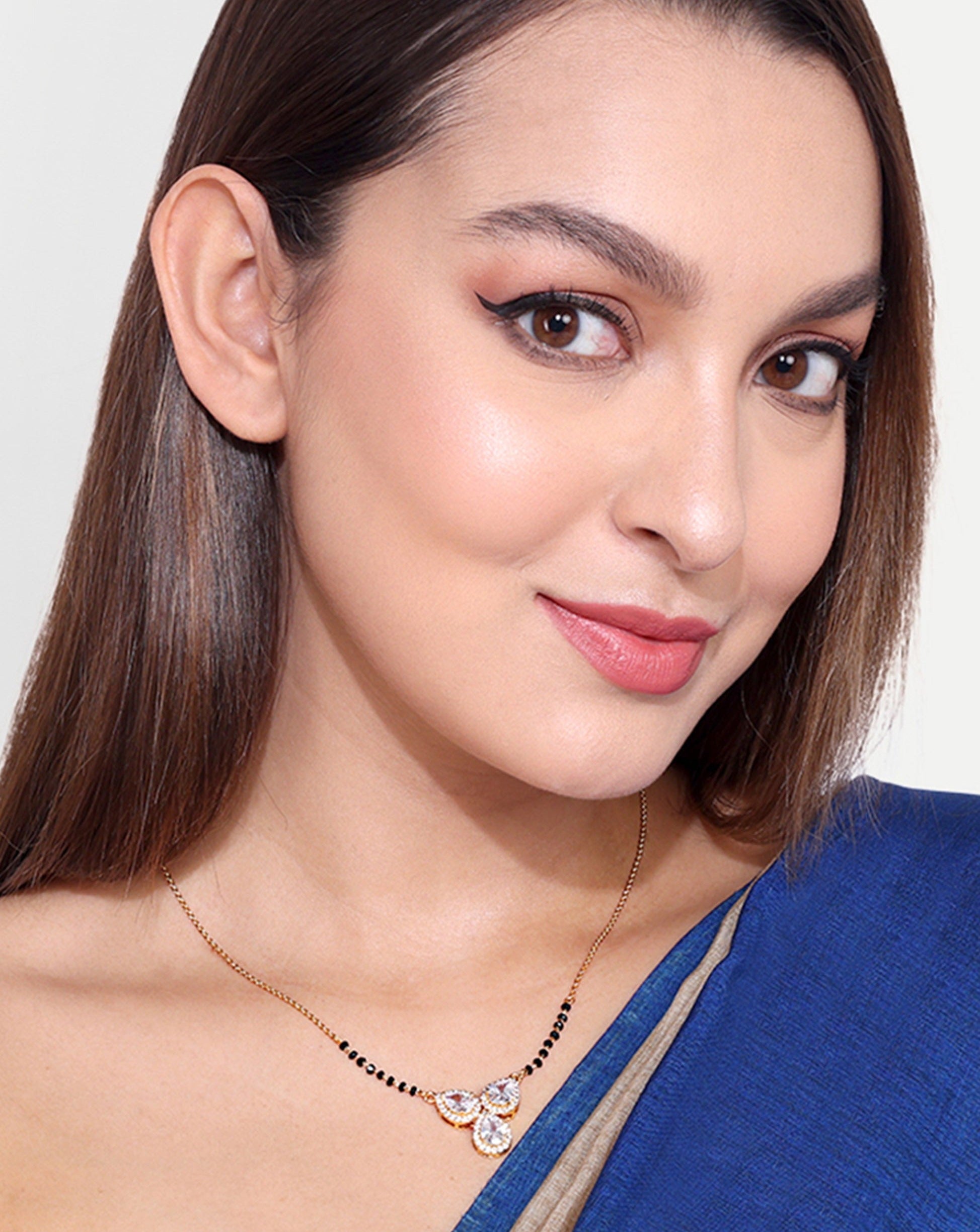 Gold Drops Diamond Mangalsutra - Abdesignsjewellery