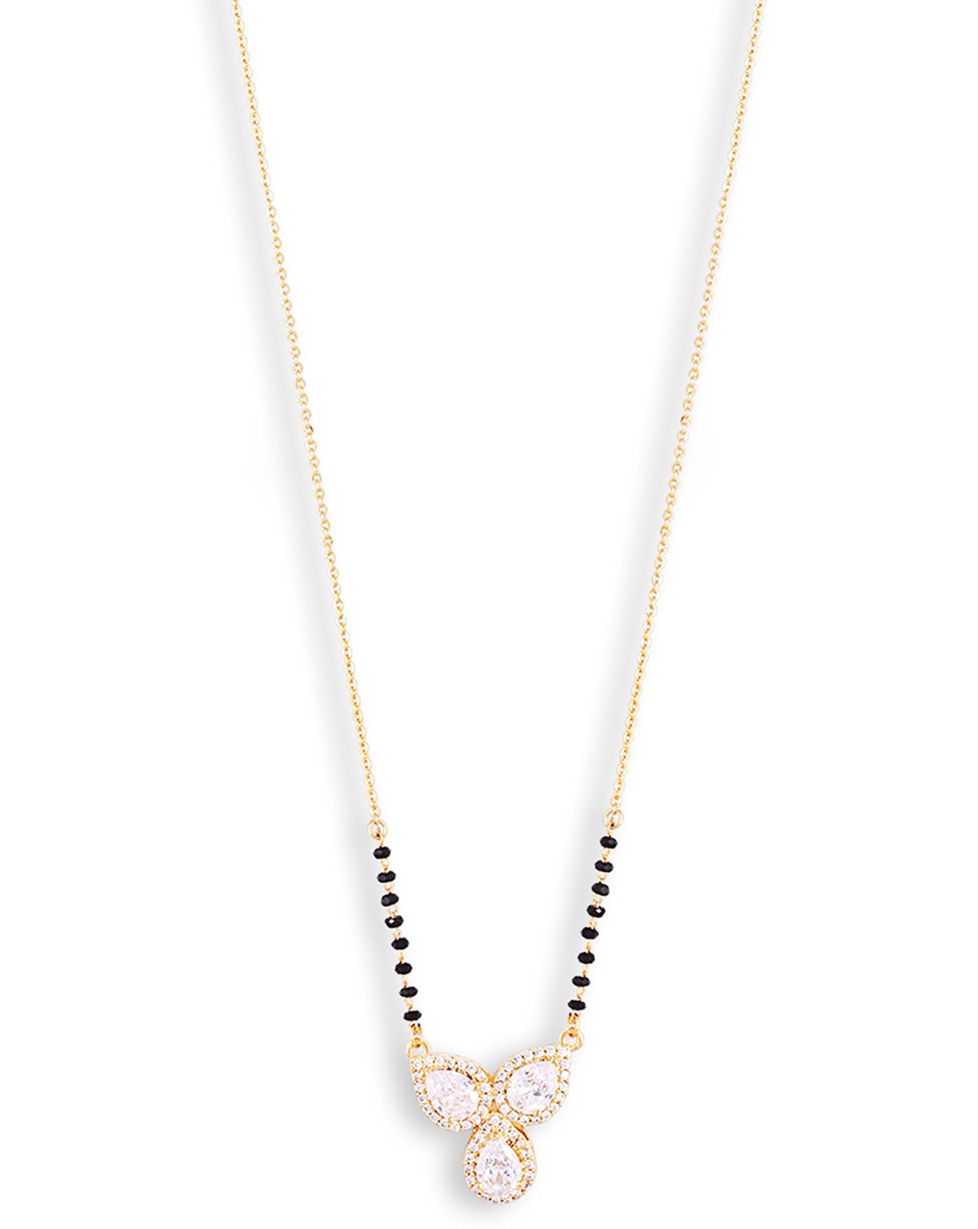 Gold Drops Diamond Mangalsutra - Abdesignsjewellery