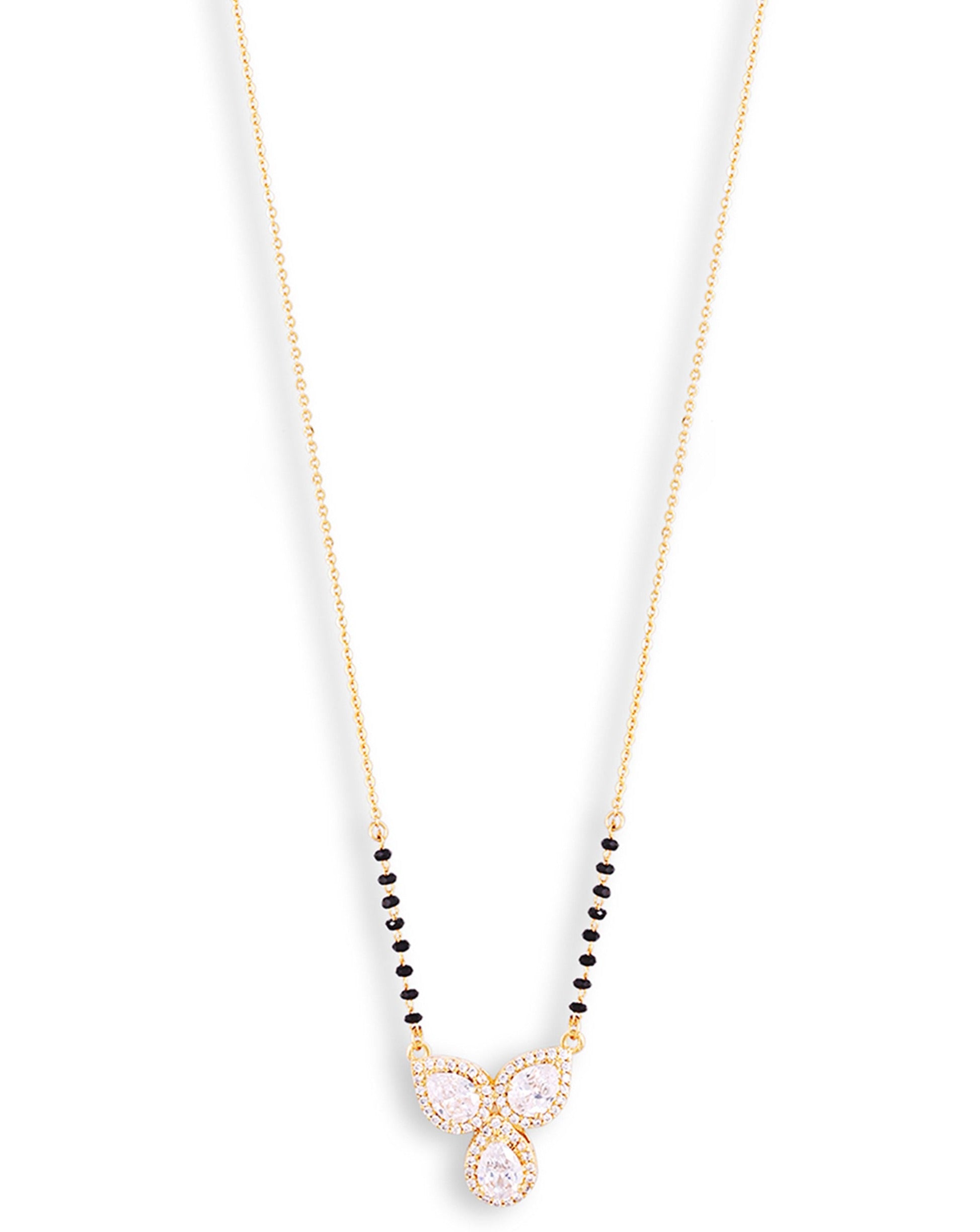 Gold Drops Diamond Mangalsutra - Abdesignsjewellery