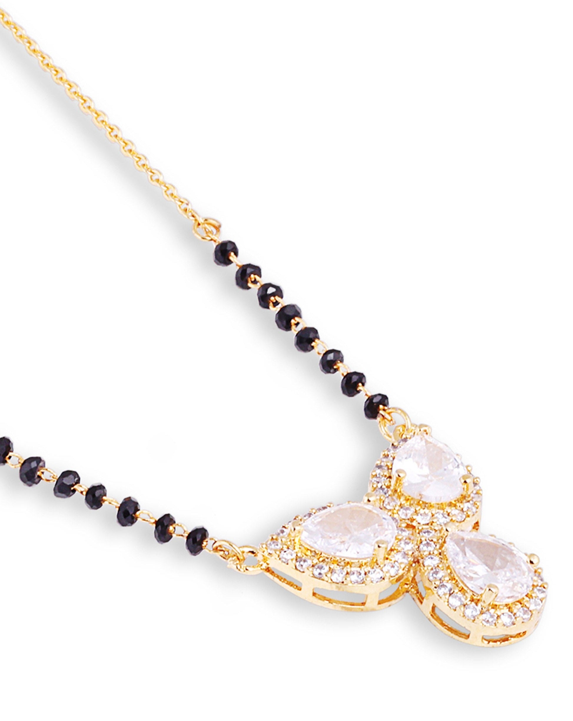 Gold Drops Diamond Mangalsutra - Abdesignsjewellery