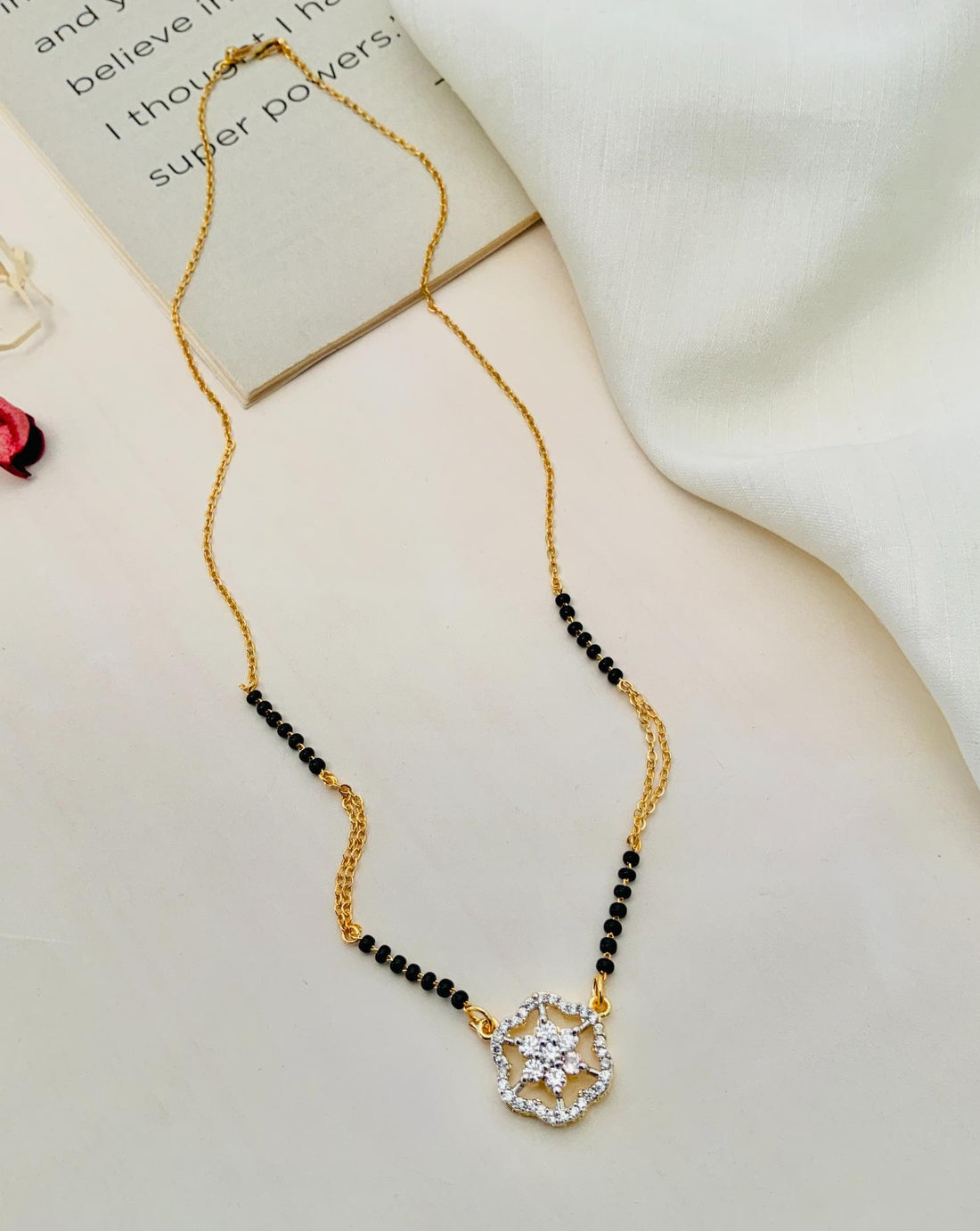 Gold Plated American Diamond Mangalsutra