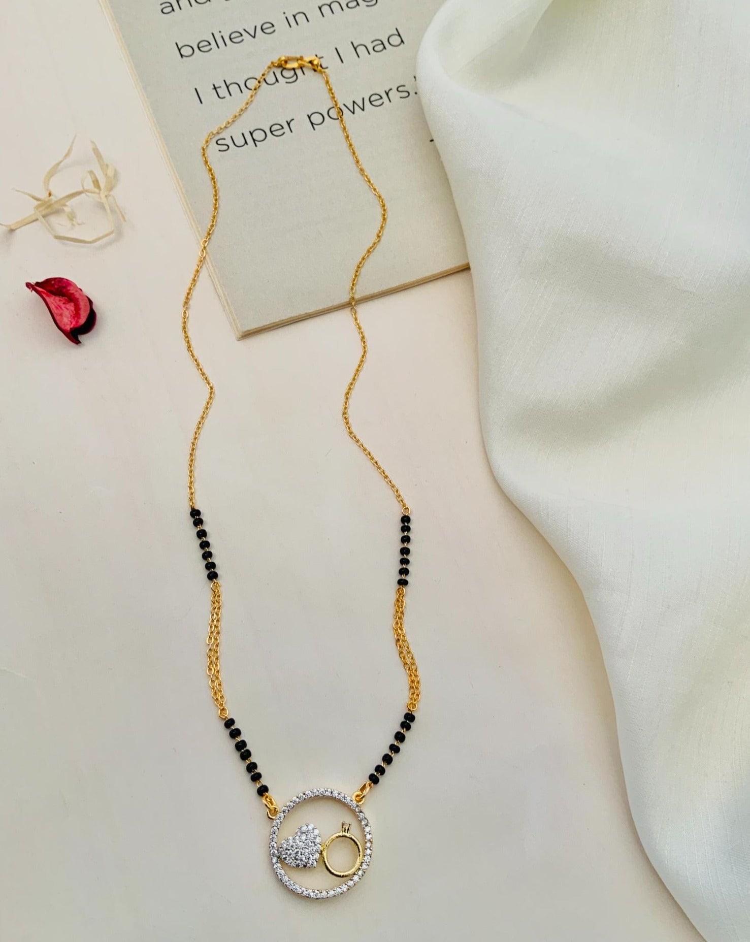 Gold Plated American Diamond Mangalsutra