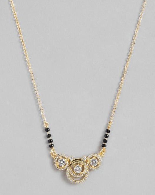 High Quality Bold Gold Plated American Diamond Mangalsutra