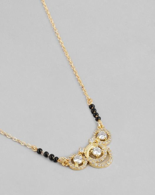 High Quality Bold Gold Plated American Diamond Mangalsutra