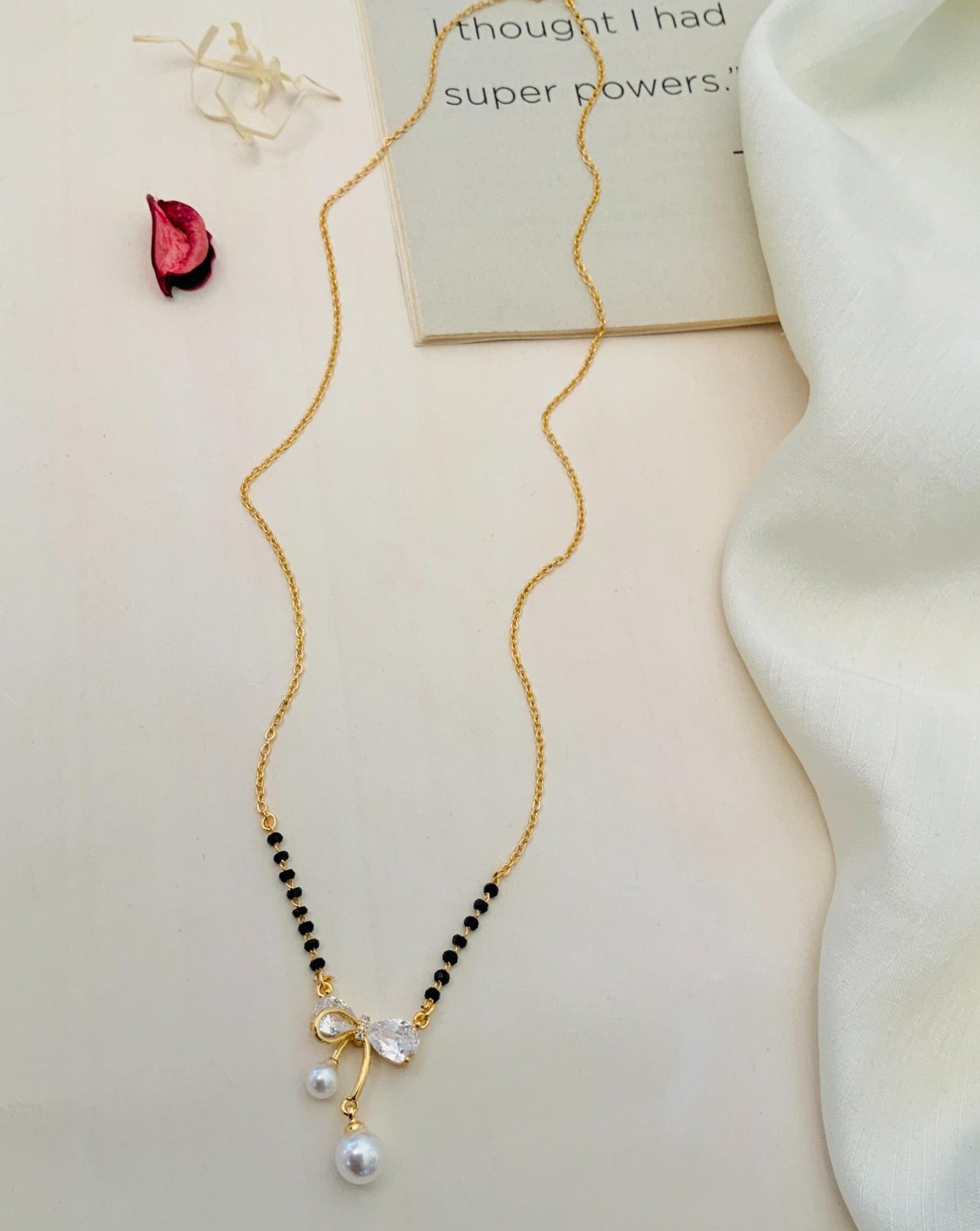 Gold Plated American Diamond Mangalsutra