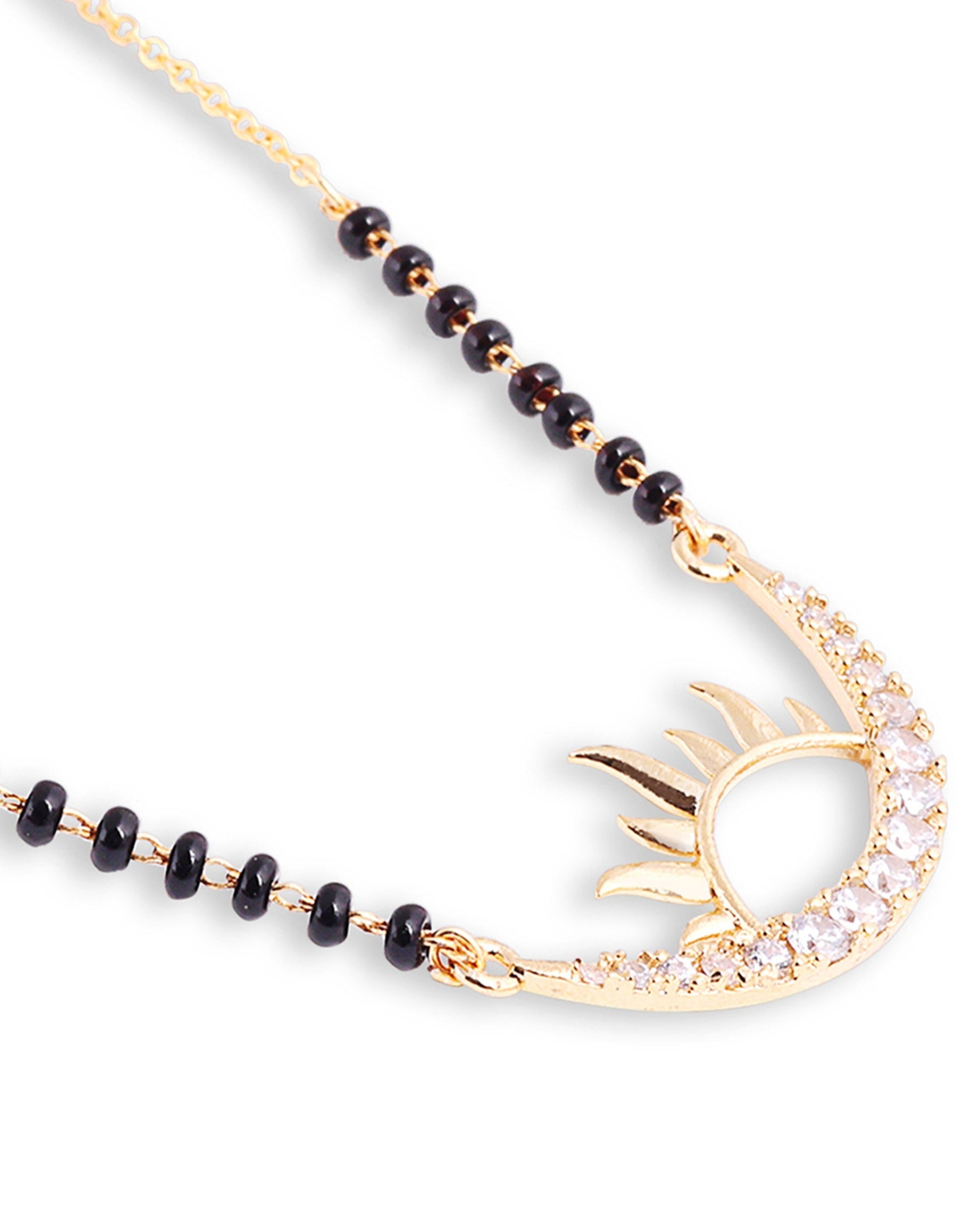 Gold Plated Sunrise American Diamond Mangalsutra - Abdesignsjewellery
