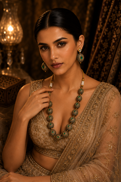 High Quality Round Jaipuri Beads Big Ball Mala Set