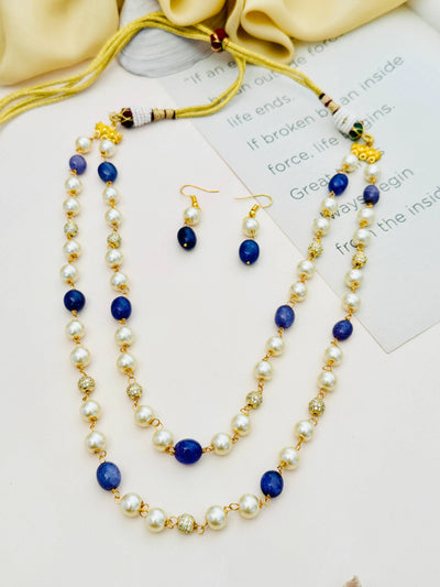 Beautiful Layered Blue Beads Mala