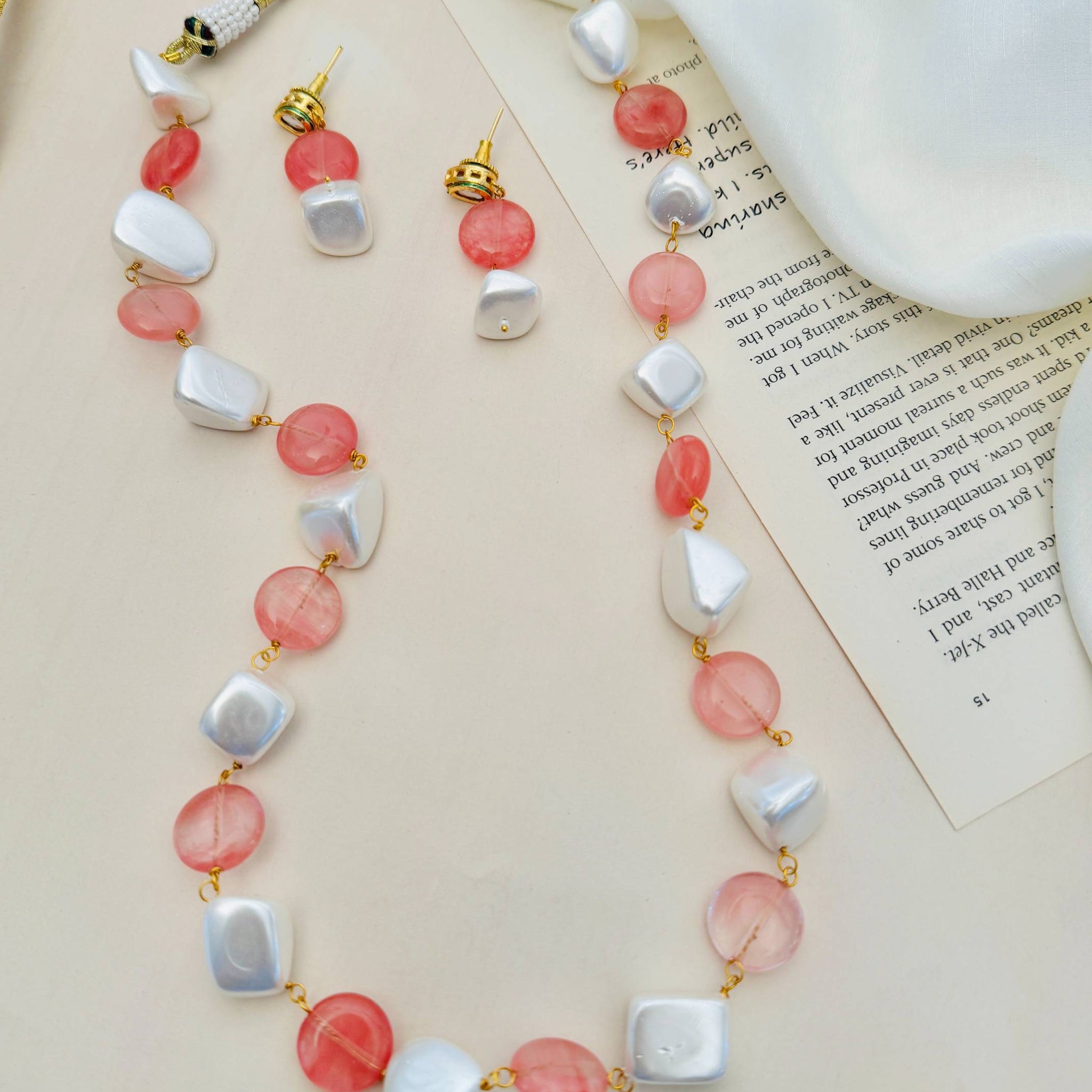 Classic Gold Plated Baroque Pearl Beads Mala