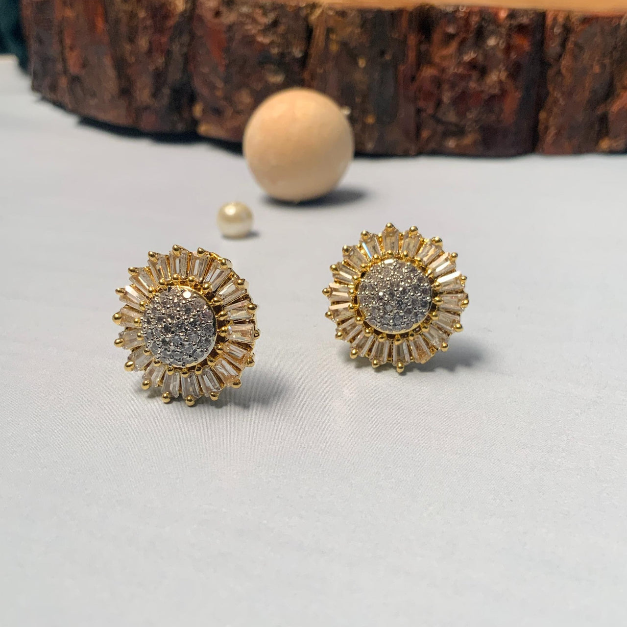 Gold Earrings for Women -Gold screw back Earrings -22K Gold Stud Earrings  -Indian Gold Jewelry -Buy Online