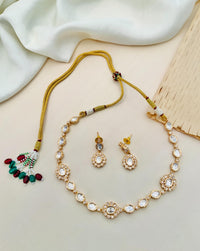 Thumbnail for Polki Kundan Beaded Choker Necklace