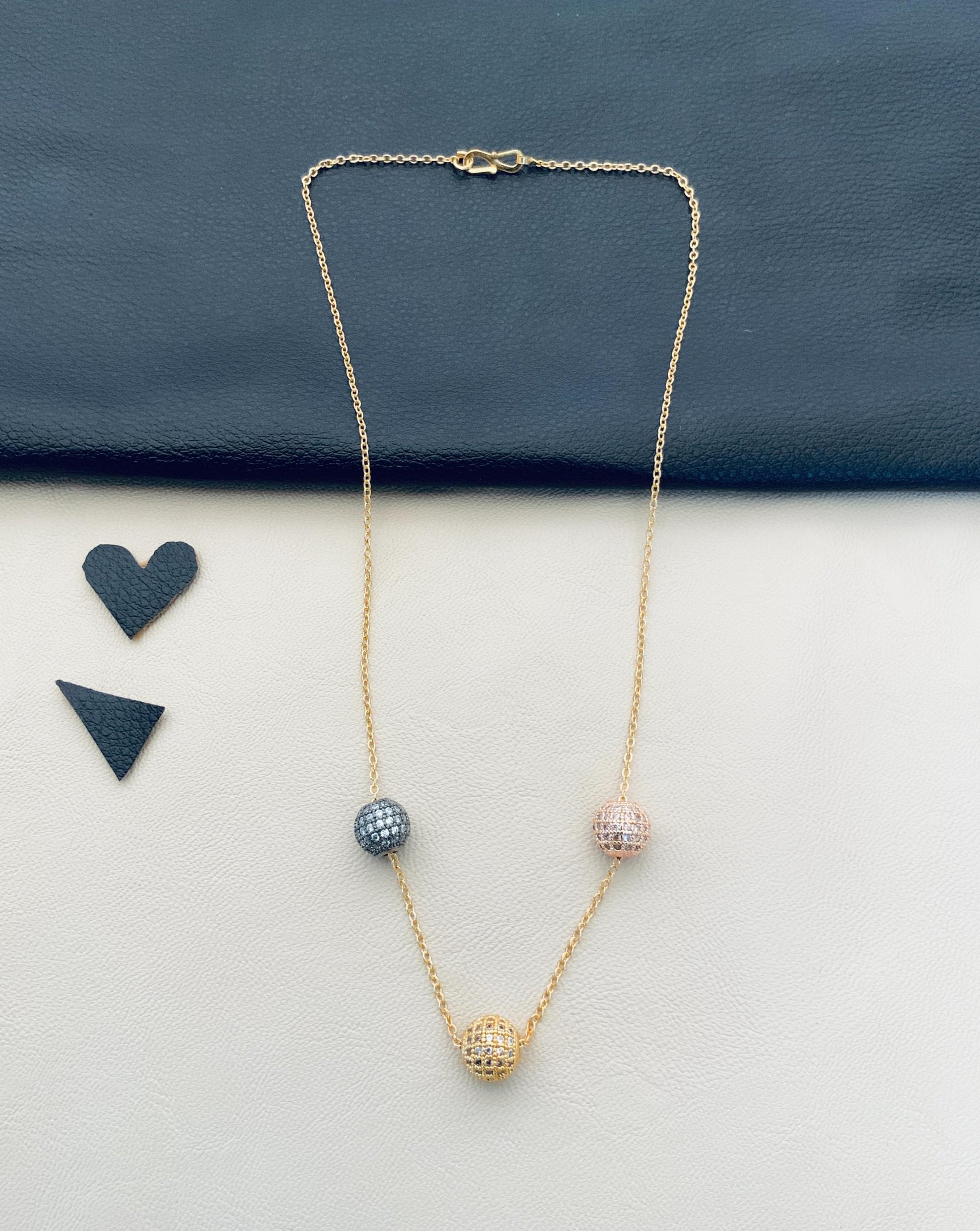 Beautiful Dailywear 3 Ball Chain - Abdesignsjewellery