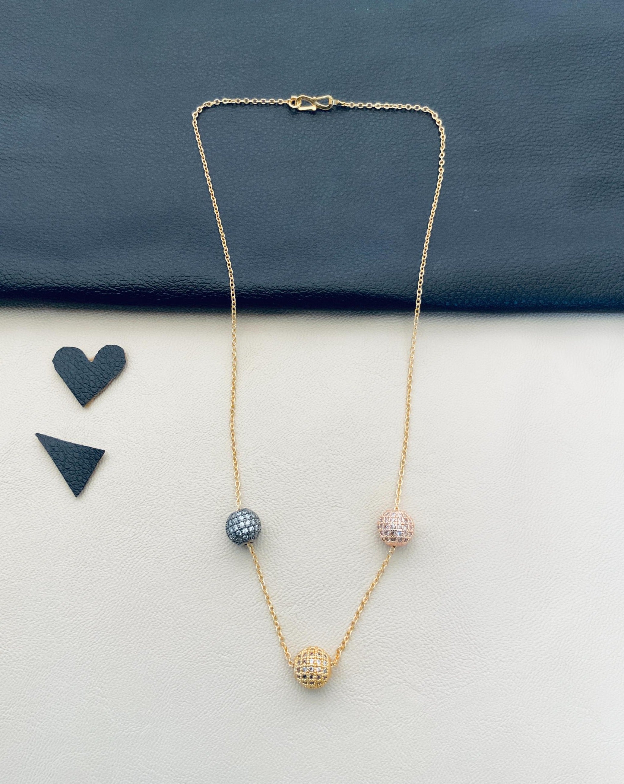 Beautiful Dailywear 3 Ball Chain - Abdesignsjewellery