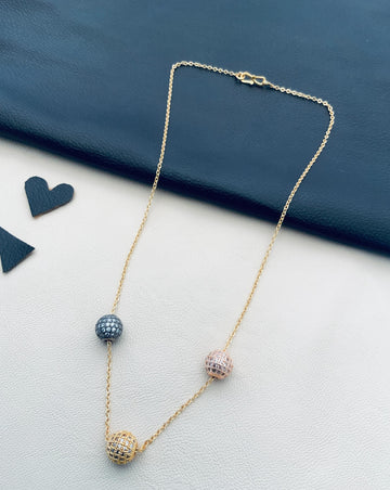 Beautiful Dailywear 3 Ball Chain - Abdesignsjewellery