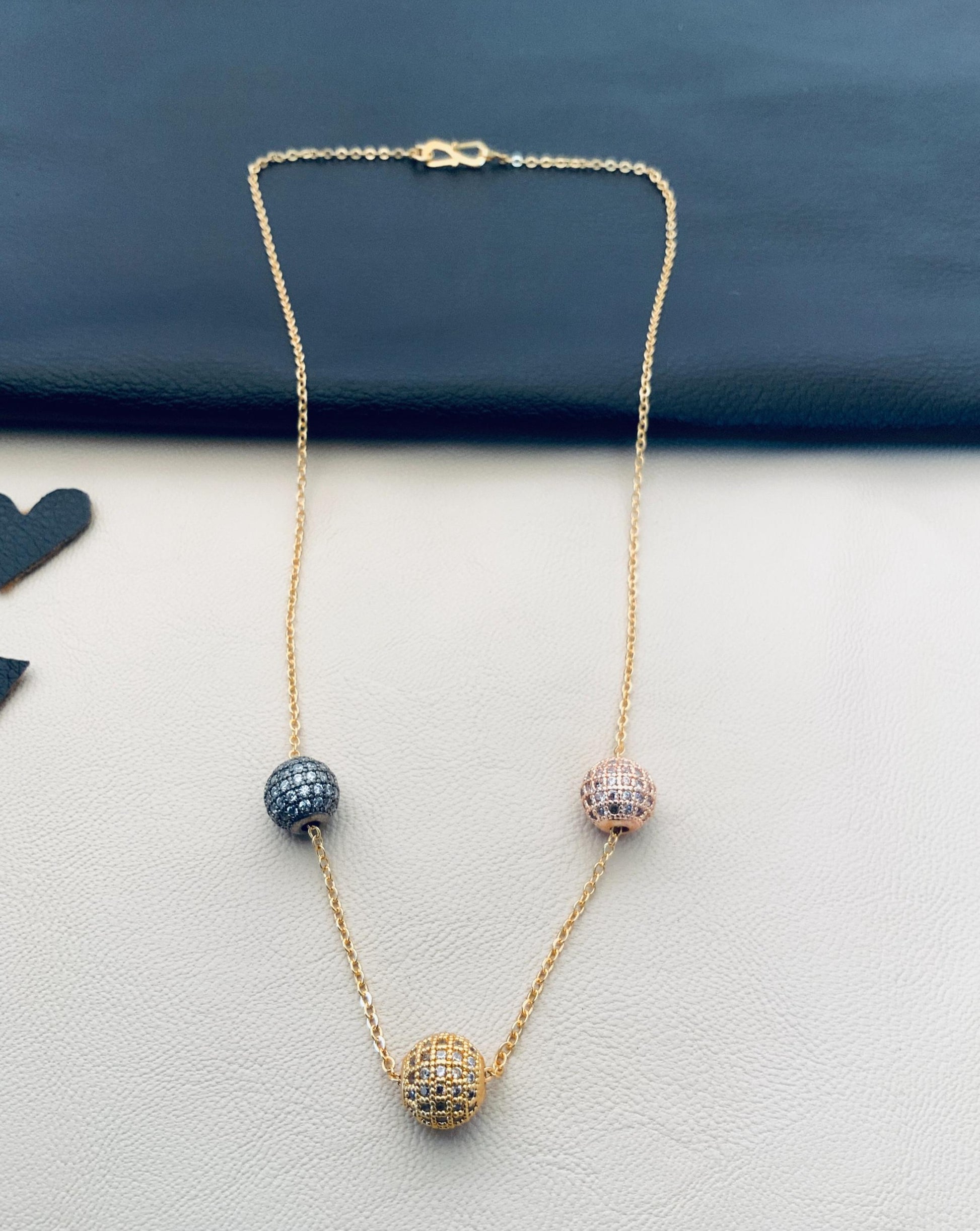 Beautiful Dailywear 3 Ball Chain - Abdesignsjewellery