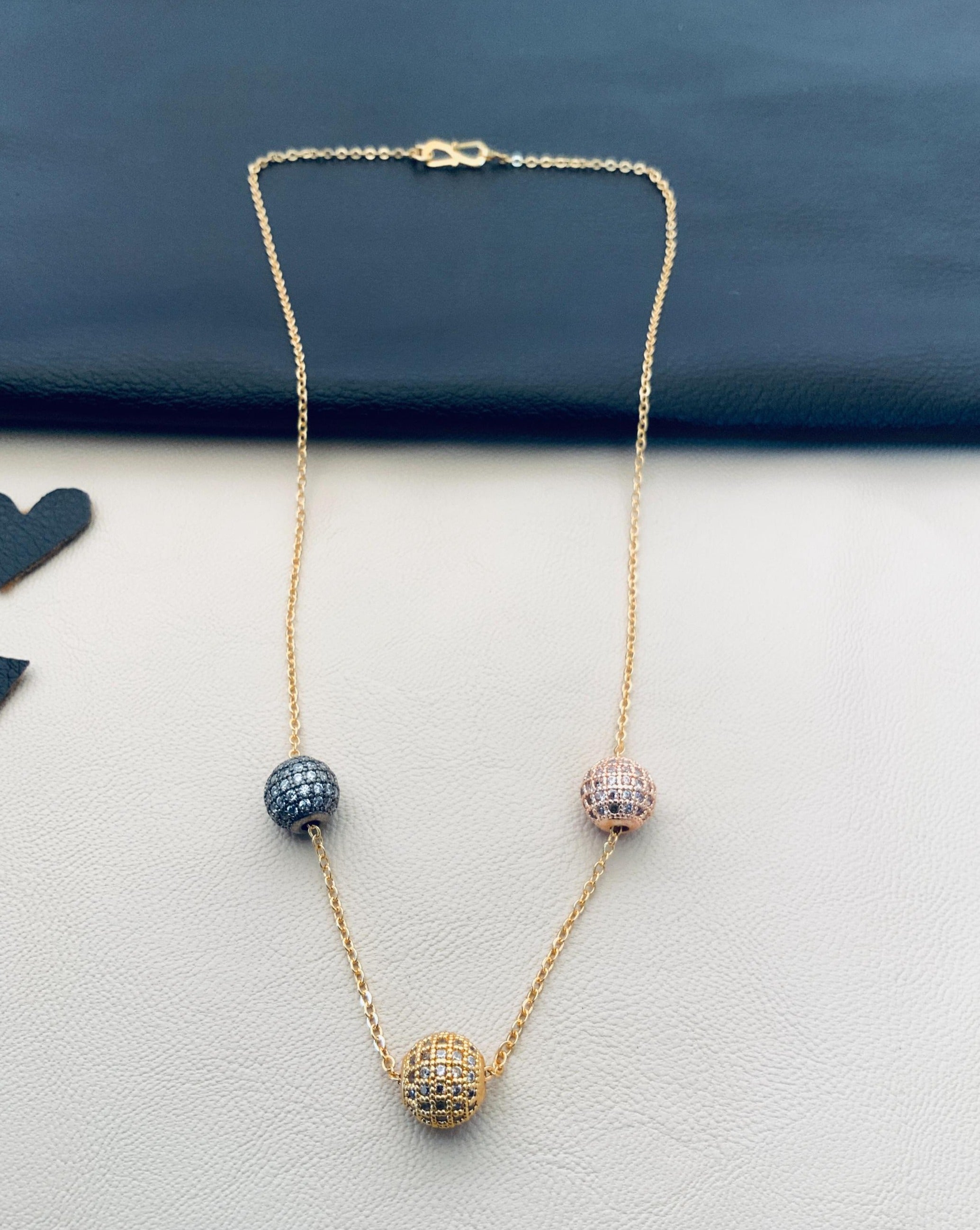 Beautiful Dailywear 3 Ball Chain - Abdesignsjewellery