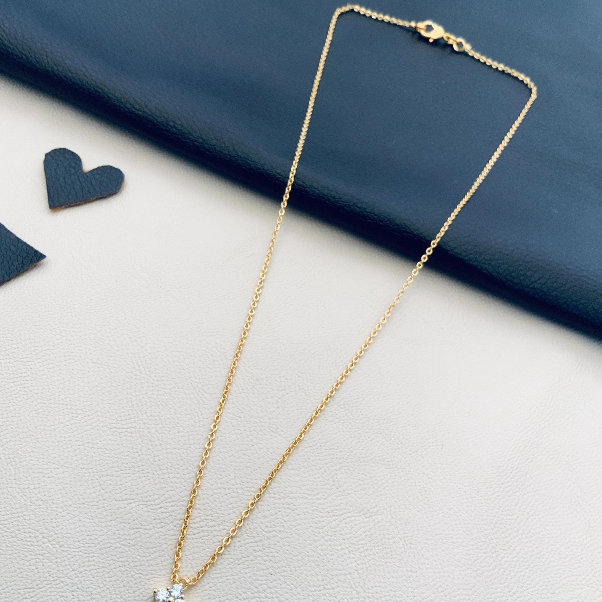 Minimal Gold Plated Pendant Chain - Abdesignsjewellery