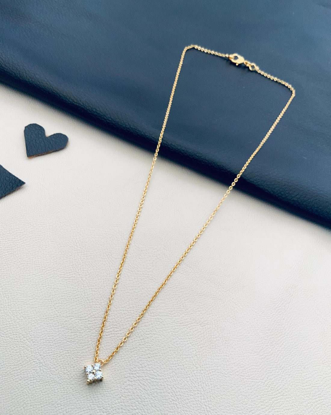Minimal Gold Plated Pendant Chain - Abdesignsjewellery