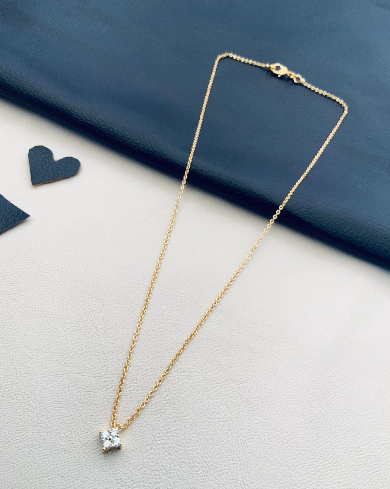 Minimal Gold Plated Pendant Chain - Abdesignsjewellery