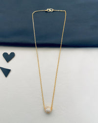 Thumbnail for Dailywear Round Golden Ball Necklace - Abdesignsjewellery