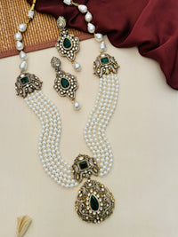 Thumbnail for Sabyasachi Inspired Victorian Peacock Pearl Necklace