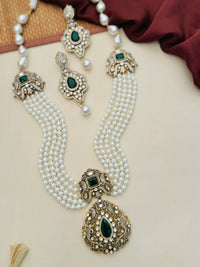 Thumbnail for Sabyasachi Inspired Victorian Peacock Pearl Necklace
