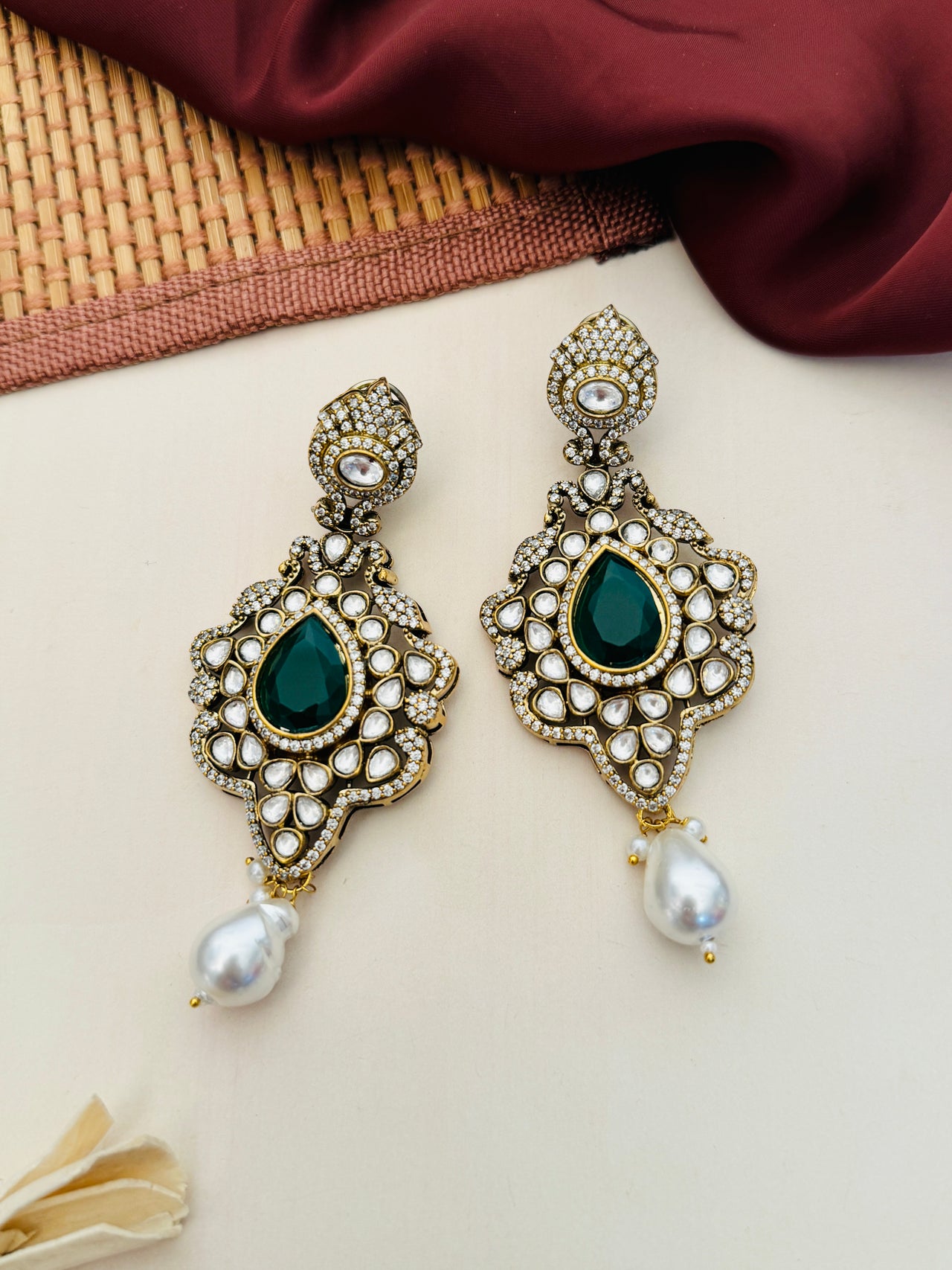 Sabyasachi Inspired Victorian Peacock Pearl Necklace