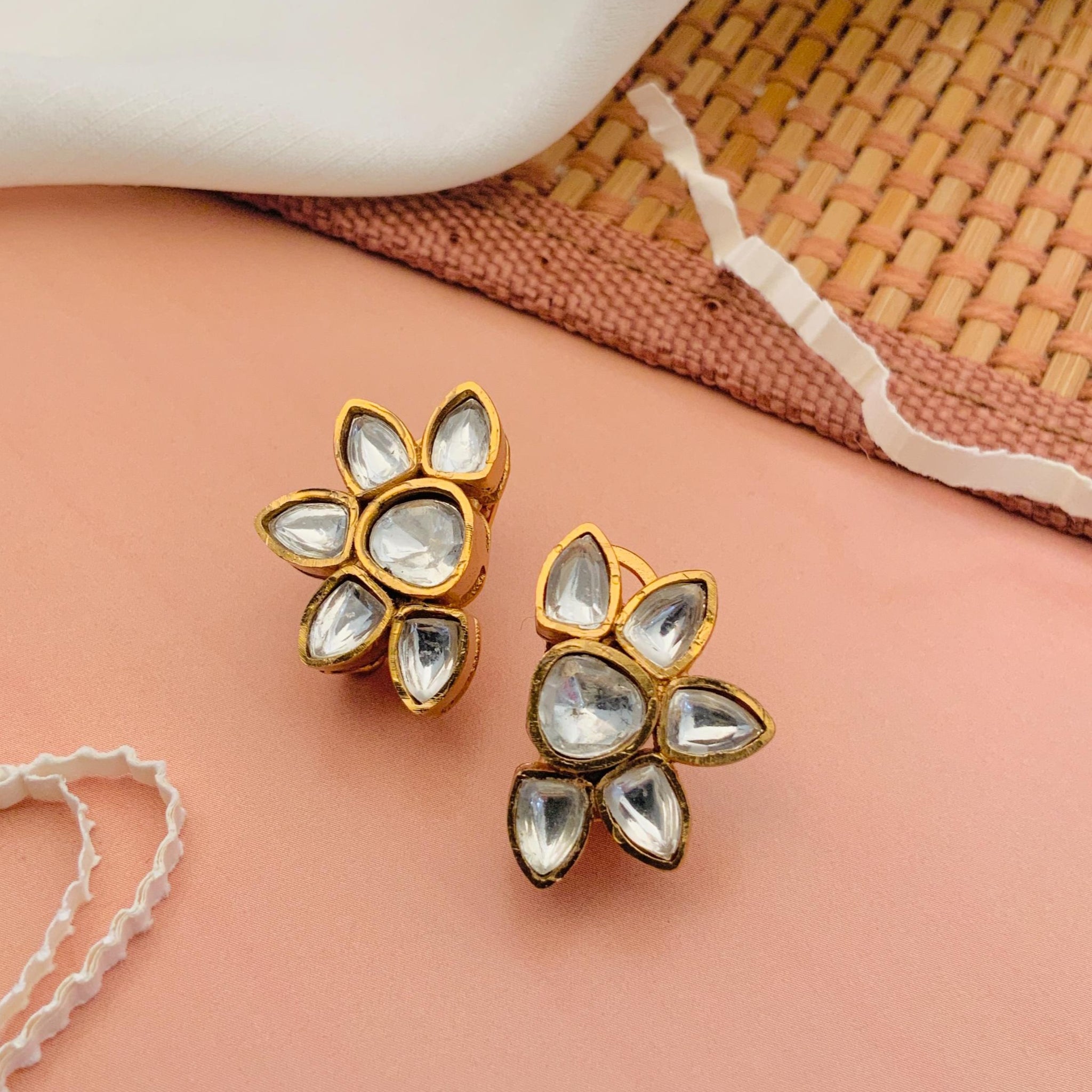 Polki Studs Earrings 