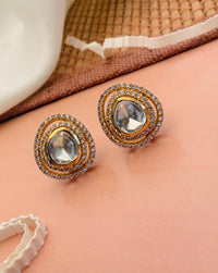 Thumbnail for Uncut Polki Diamond Stud Earring