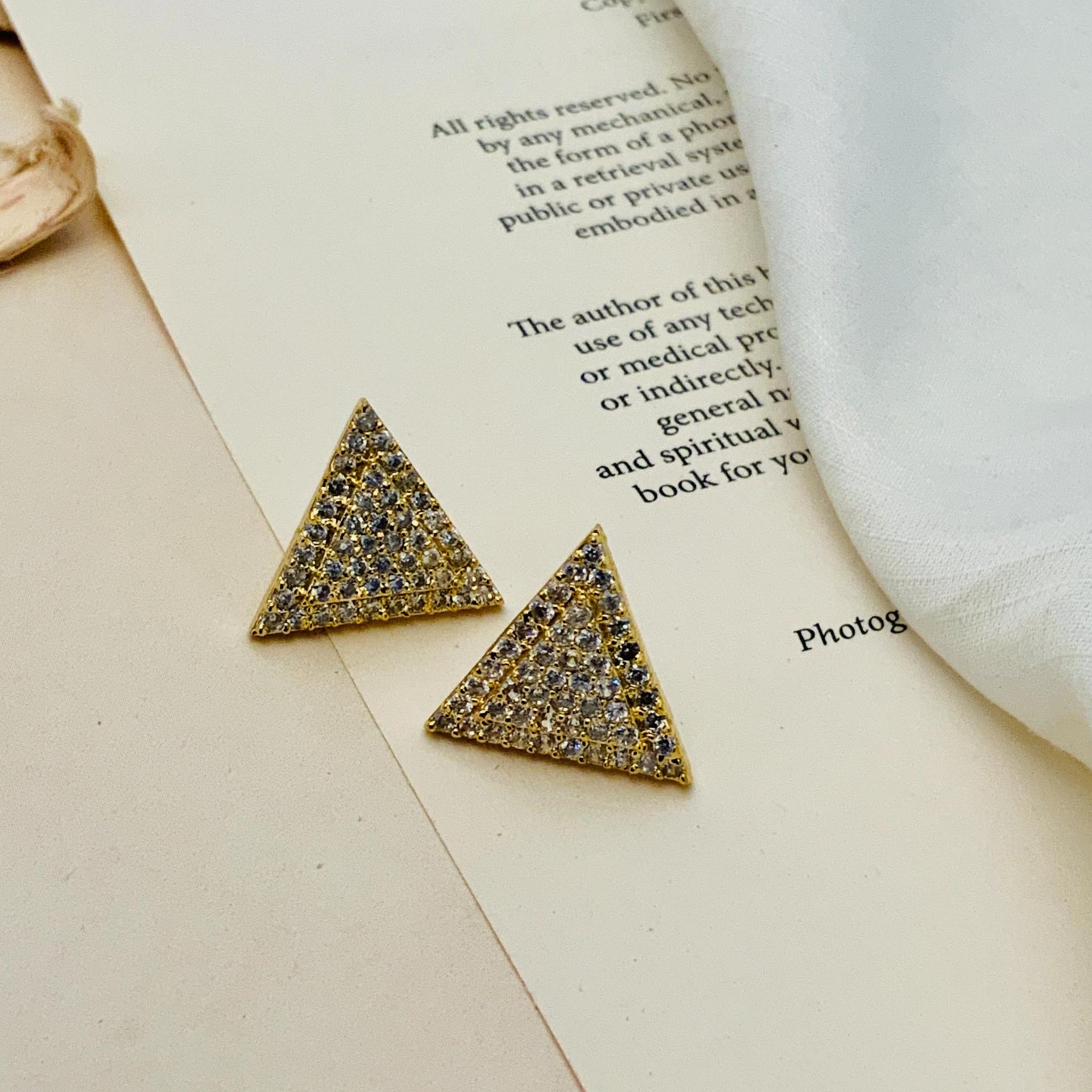 Gold Plated American Diamond Studs