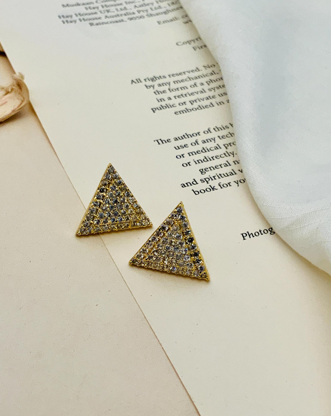 Gold Plated American Diamond Studs