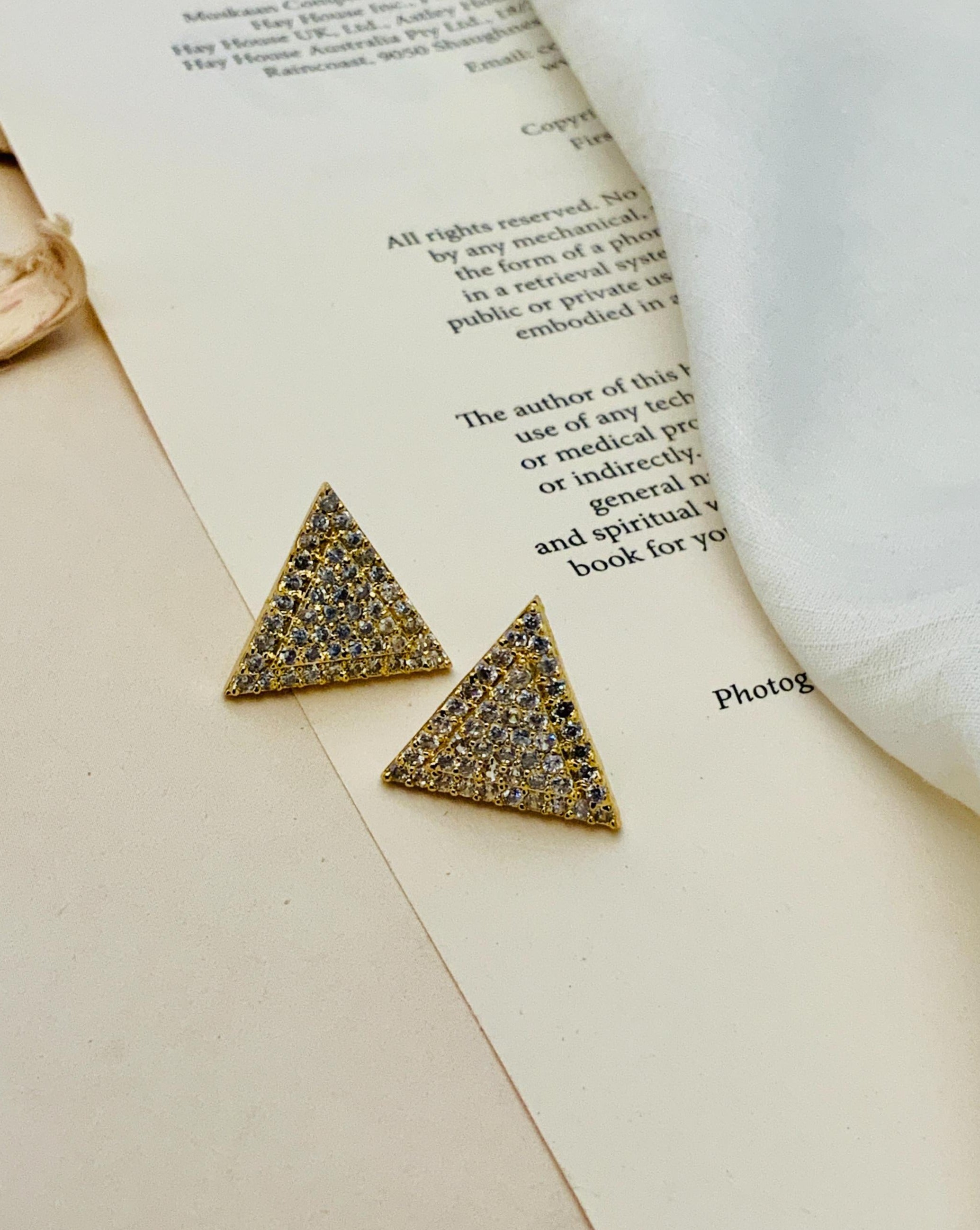Gold Plated American Diamond Studs