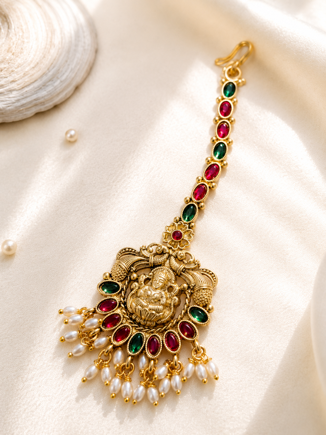 Antique Temple Maang Tikka for Women